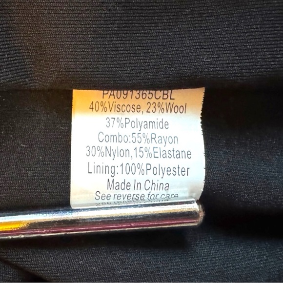 Parker Blanche Sheath Dress – Black & White Ponte Knit Jacquard – Size L - Picture 15 of 16